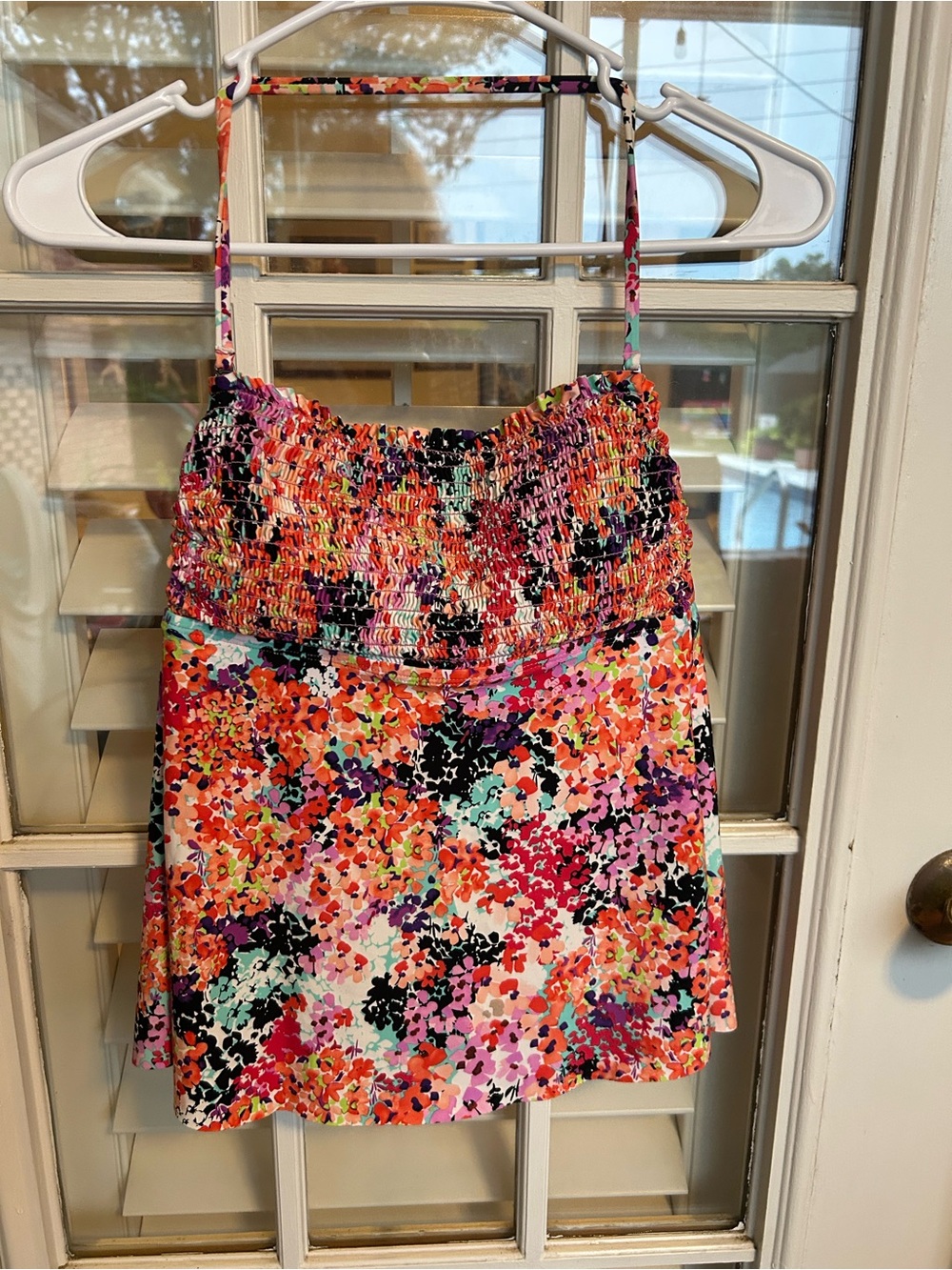 Kenneth Cole Reaction Multicolor Floral Swim Tankini Top